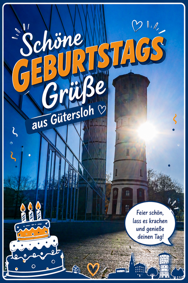 Fotokarte Geburtstags Güße aus Gütersloh Motiv 1
