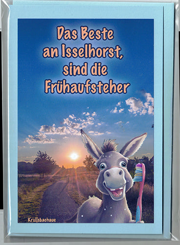 Fotokarte Das Beste an Isselhorst sind die Frühaufsteher