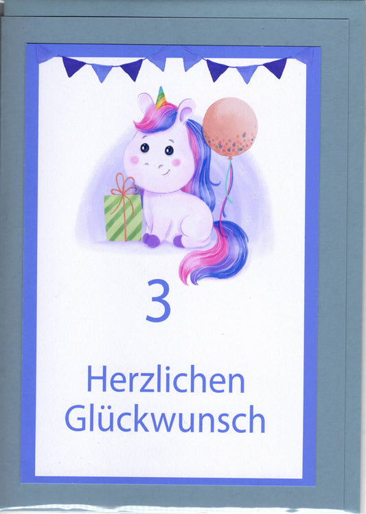 Fotokarte Kinderkarte 3. Geburtstag