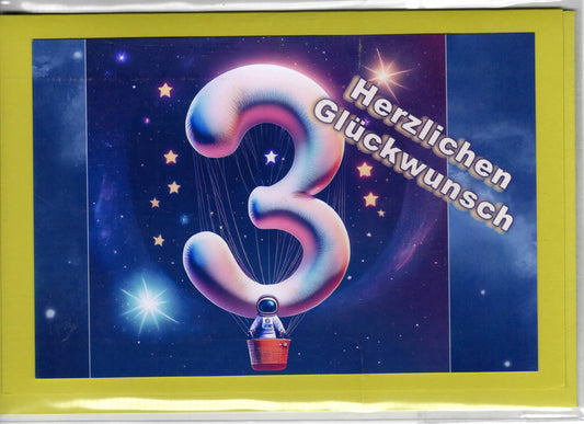 Fotokarte Kinderkarte 3. Geburtstag