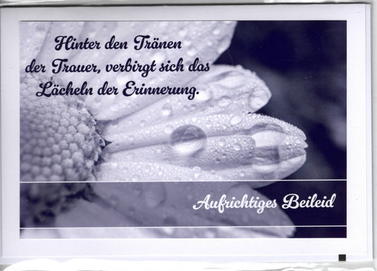 Fotokarte Trauer  - Mit Spruch