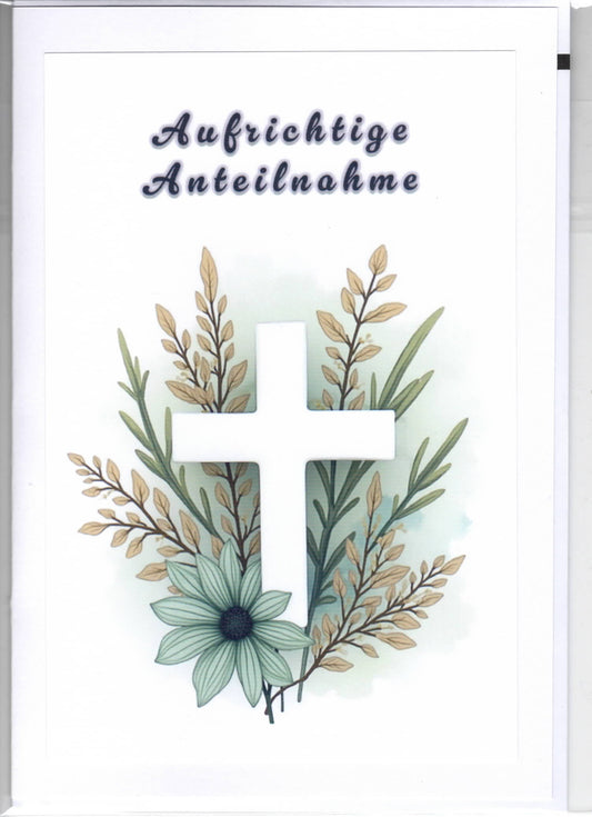 Fotokarte Trauer  - Aufrichtige Anteilnahme